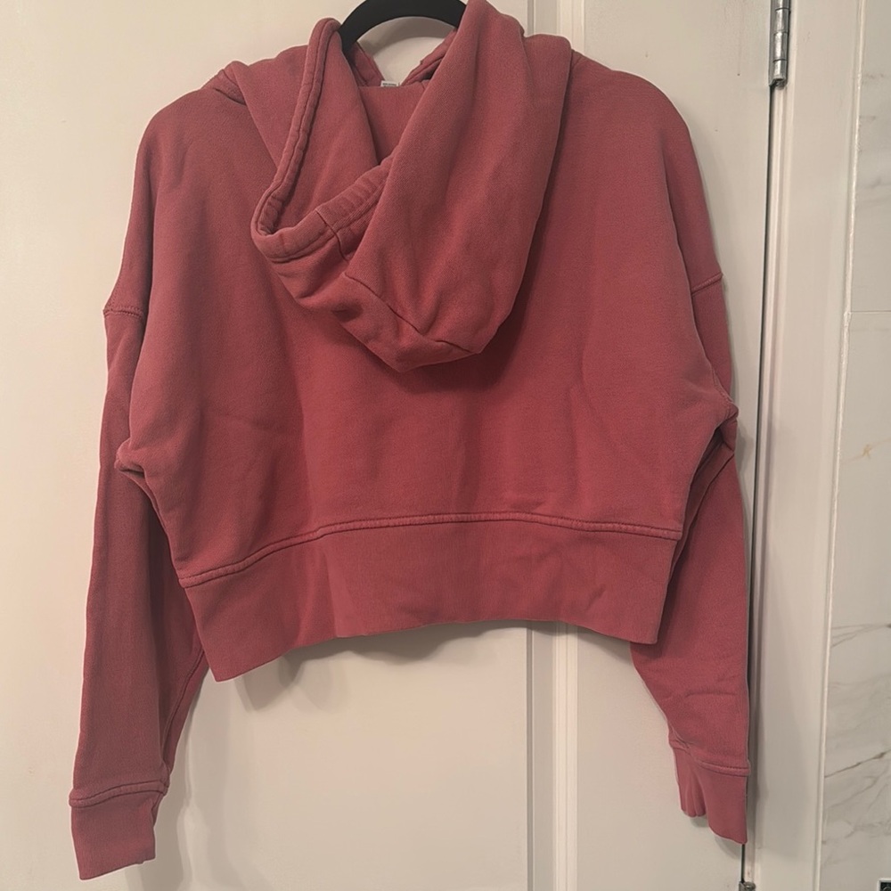 Adidas Pink Cropped Hoodie - Picture 3 of 4